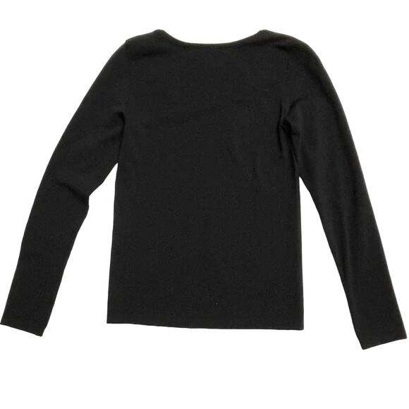 WHBM Black Long Sleeve Essential Seamless Tee Size Small π€β¨π€ - Picture 6 of 7